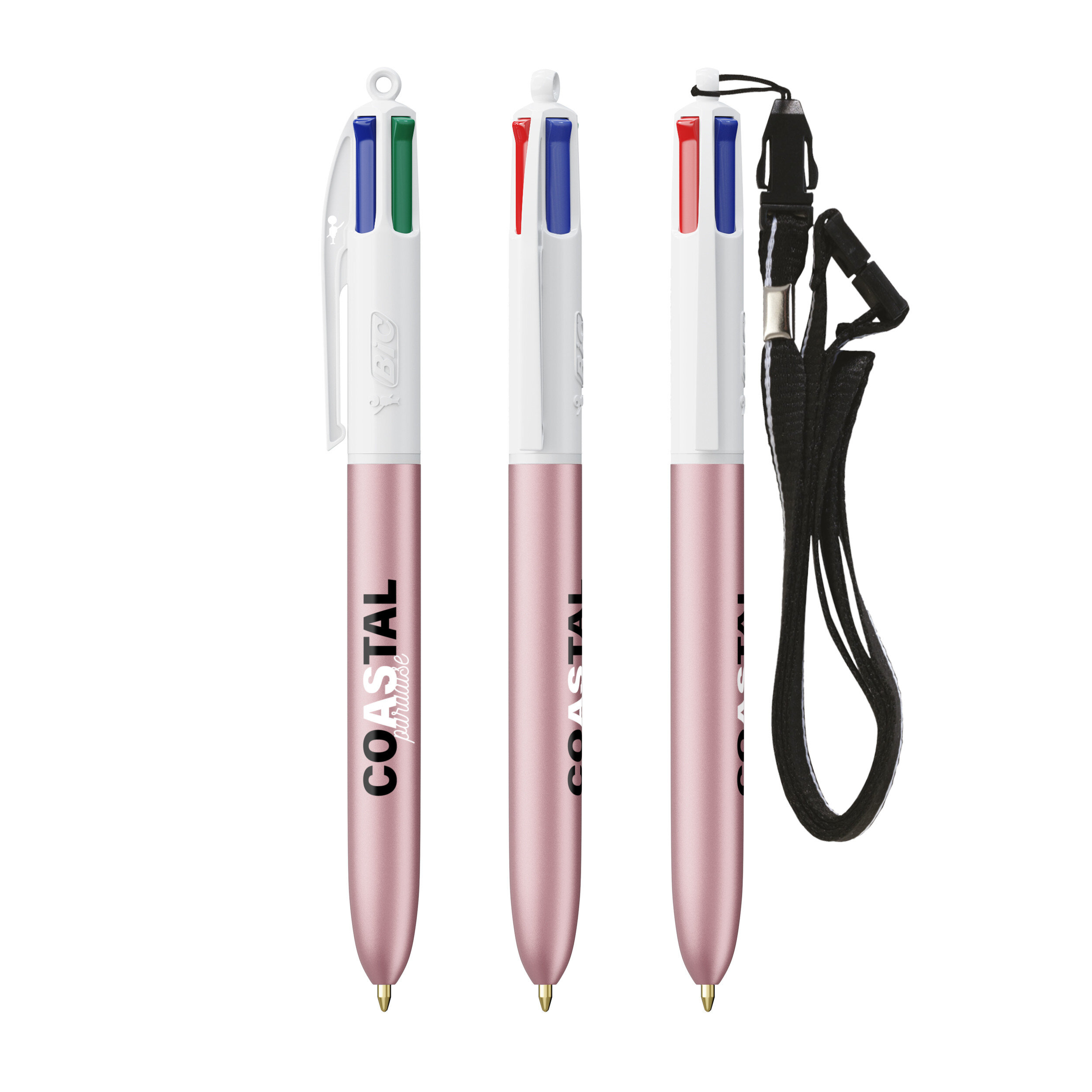BIC® 4 Farben Glacé mit Schlüsselband