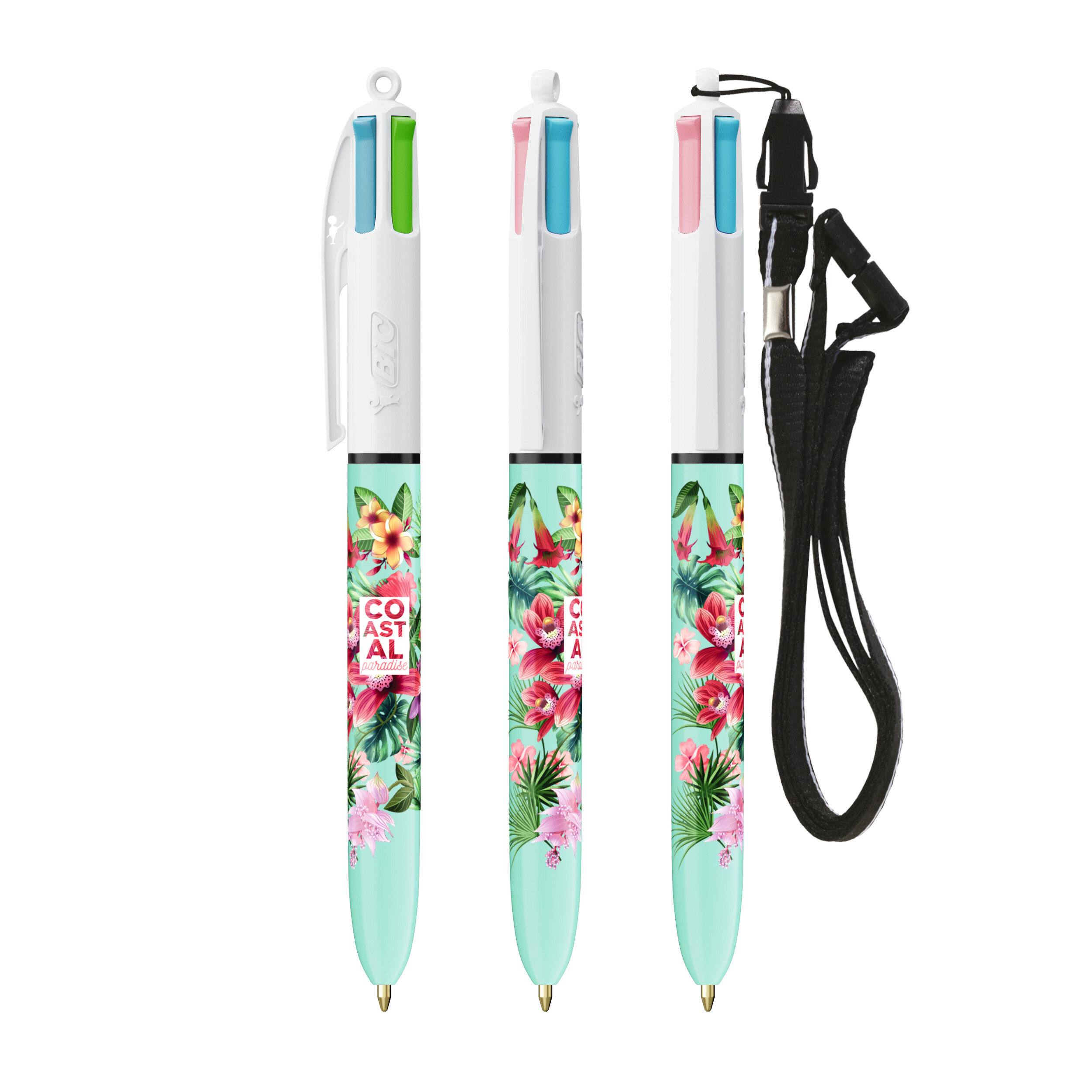 BIC® 4 Colours Fashion mit Lanyard Kugelschreiber
